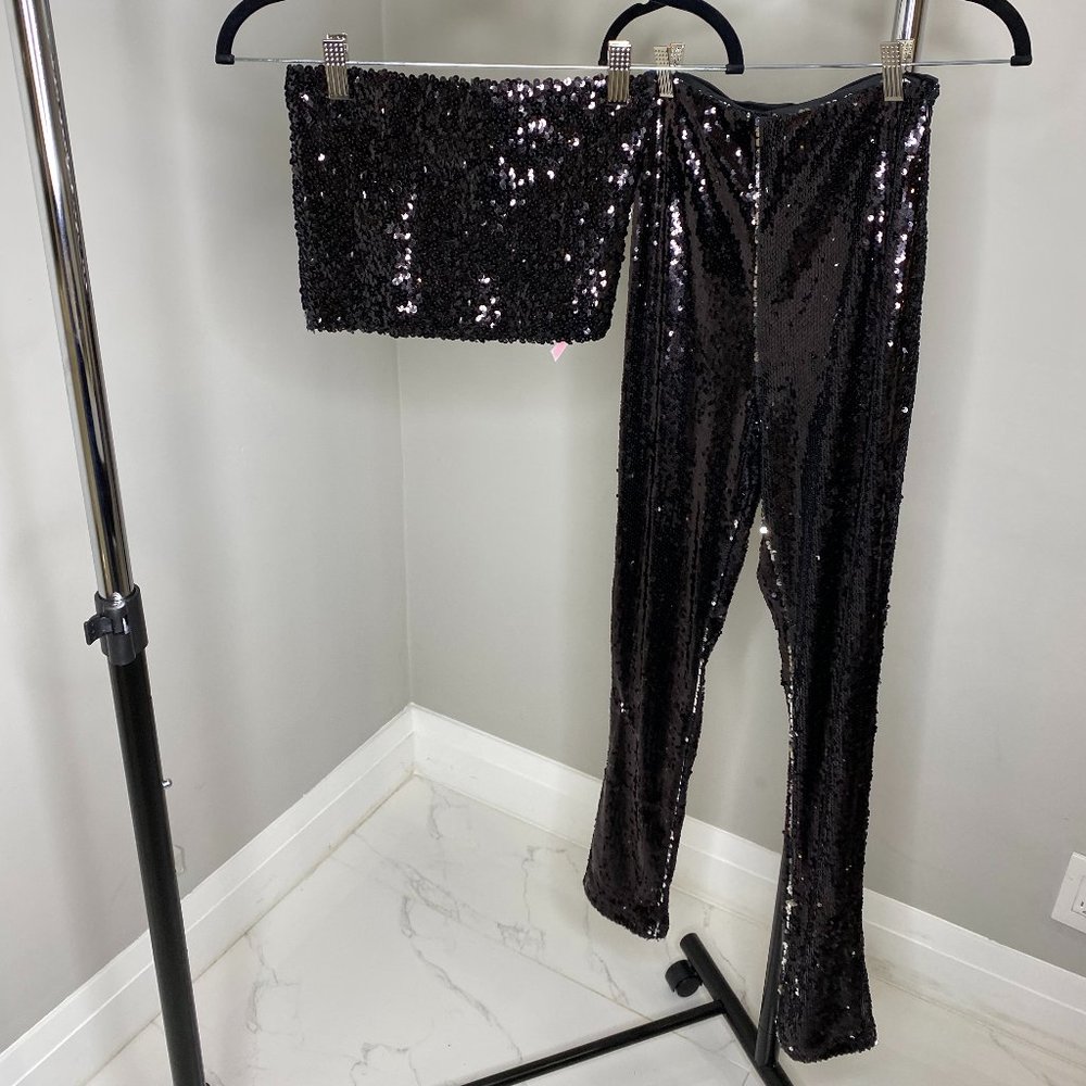 PINK sequin - crop top (NEW)